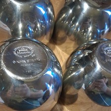 Kirk Stieff Pewter Jefferson Cups Set of 4 Monticello P50 picture