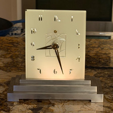 Very Rare GE 4H72 “Breton” Art Deco Illuminated Glass Clock 1937–1939 picture