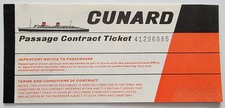 MEGA RARE QE2 Queen Elizabeth II Cunard Line ORIGINAL 1969 Passanger Ticket picture