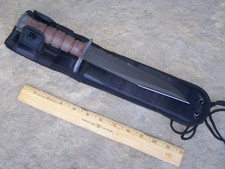 Vintage OKC3S Knife USMC Marine Corps Bayonet Ontario Knife Co & Scabbard MOLLE picture