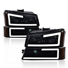 PIT66 LED Headlight Assembly Compatible with 2003-2006 Chevy Silverado 1500 2... picture