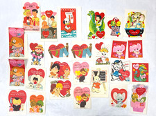 Vintage Valentine Cards Lot School Kids Children Envelopes Valentines Day picture