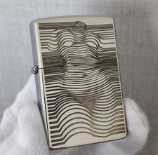 Sexy Female Body Optical Illusion Silver Zippo  Lighter In A New Box picture
