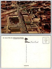 Homestead Florida Air View City Street Cars Postcard picture