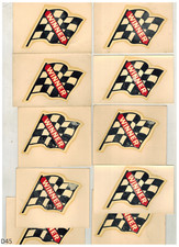 Winner Circle Checkered Flag VTG 60's Water Slide Decals 10pc 3.75