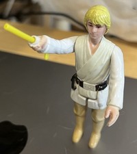 Original 1977 Kenner Star Wars Luke Skywalker Farmboy Yellow Hair Lightsaber picture