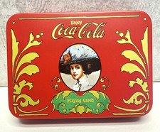 Vintage Classic Old Fashioned Coca Cola Tin Playing Card Box Set Sealed J.N.S.Y picture