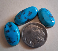 Kingman Turquoise 3  Backed Cabochons 7 Grams  MAKE OFFERS picture