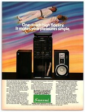 1982 Sansui Super Compo Print Ad, One Touch High Fidelity Makes Pleasures Simple picture