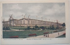Vintage Palace of Agriculture Louisiana Purchase Expo St Louis Postcard Glitter picture
