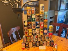 Pretty Good Condition of a ' Mixed' collection of cansPlus one FLAT TOP picture