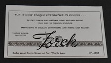 1952 Print Ad Dallas Texas Torch Restaurant Turkish Greek Food Victor Semos art picture