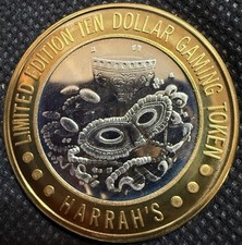 ⭐️HARRAH’S HOTEL & CASINO Limited Edition 999% .6 Oz Pure Silver Strke Center⭐️ picture