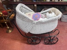 Vintage 1930s Antique Victoria Wicker Baby Carriage picture