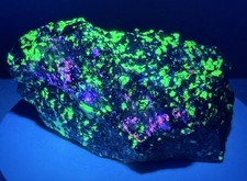 VIVID Willemite, Sphalerite, & Franklinite Fluorescent Mineral Specimen - NJ picture