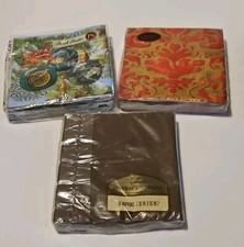 Home Goods Punch Studio Package Of 20 + Caspari Napkins 20  Pretty 16 Brown Lot picture