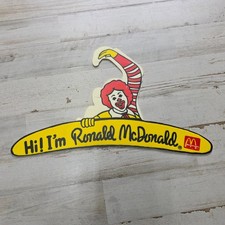 RARE Vintage Ronald McDonald Plastic Hanger McDonald's Chipmonk 12