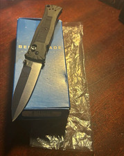 Benchmade 530 Pardue Black Handle Stainless Satin Plain Edge Drop Point Liner picture
