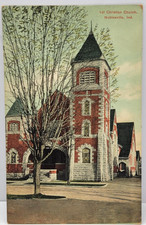 1st Christian Church Noblesville Indiana Litho-Chrome 1908 Postcard picture