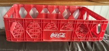 Vintage Red Plastic Coca-Cola Stackable Soda Crates very good condition picture