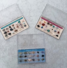 NORTH AMERICAN set of 3 Gemstone & ROCK COLLECTION 63 Specimens picture
