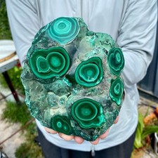 3.04LB Natural Glossy Malachite Cat Eye Quartz Crystal Mineral Specimen Gemstone picture