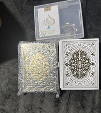 Secret Tale King Arthur camelot boxed gilded gilded ed white black decks mini  picture