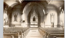 LUTHERAN CHURCH INTERIOR waupun wi c1910 postcard wisconsin real photo rppc picture