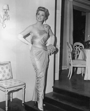 Full length portrait American actor Donna Douglas posing a formfit- Old Photo picture
