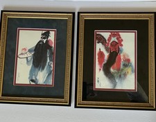 Framed Chinese Opera Art Prints (2)   12 X 15 Inches Wang Lan   194/300 picture