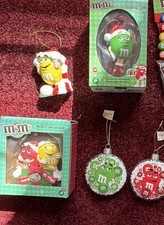 M&M’s Christmas Ornament Collectibles Lot w/, Multicolor picture