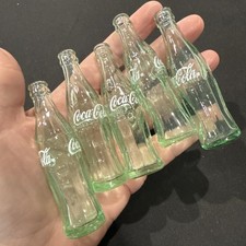 Lot of 5 Vintage Coca-Cola COKE Miniature Glass Bottles 3” picture