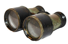 Antique 1930's Brass S&A Swift & Anderson Pilot Achromatic Galilean Binoculars picture