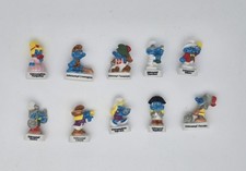 French Feves Smurfs Evolution set - 2016 Ceramic Mini Set of 10 Peyo King Cake picture