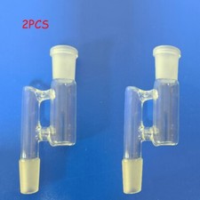 2PCS 14mm Male To 14mm Female Glass Reclaim Ash Catcher Drop Down Glass Adapter picture