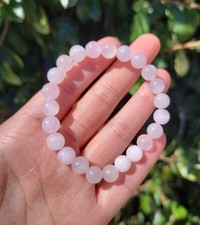Pink mangano Calcite Bracelet UV Reactive Glow Fluorescent Healing Stone  picture