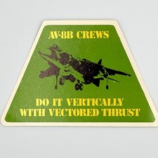 Vtg AV-8B Crews Do It Vertically McDonnell Douglas Aircraft Sticker Decal USNavy picture