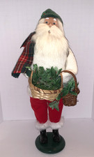 Byers Choice Caroler Victorian Santa with Basket and Greens picture