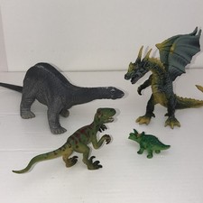 Schleich 2003 Velociraptor - 2002 Apatosaurus Dinosaur Figures plus Dragon picture