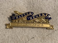 ANTIQUE DAR 14K GOLD EX-CHAPTER REGENT PIN SALAMANCA  J.E. CALDWELL picture
