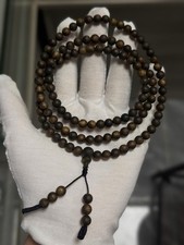 Natural Agarwood Bracelet 108 Beads, 5mm Mala Kynam Agarwood, Strong Scents picture