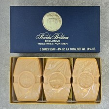 RARE Vtg 90's Brooks Brothers 1818 Classic Cologne Shaving Bar Soap FREE US SHIP picture
