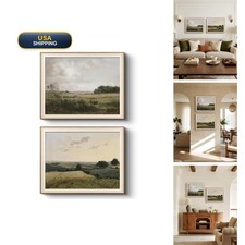 VIYYIEA Vintage Landscape Framed Wilderness Wall Art Set 16×20 Inch picture