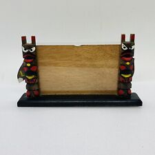 Vintage 1970s Tribal Totem Wooden Picture Frame Art Hand Carved Japan Rare 21 picture