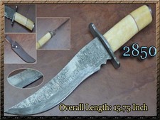 Custom Handmade Damascus Steel 15.7 Inches Bowie Knife- Hunting Knife Bone Knife picture