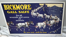LARGE 1940s Easel-backed VETERINARY ADVERTISING Display Sign BICKMORE GALL SALVE picture