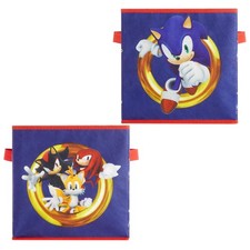 Idea Nuova Sonic the Hedgehog Storage Cubes with Handles, Set of 2, Durable 10