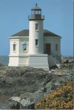 Bandon Oregon OR Coquille River Lighthouse Nature's Design 4x6 Postcard picture