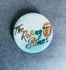 Vintage 1980's Rolling Stones 1-1/2' Pinback Button Mick Jagger. picture