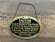 Maytag Washing Machine Industrial Safety Tag Sign LF Grammes & Sons Allentown PA picture